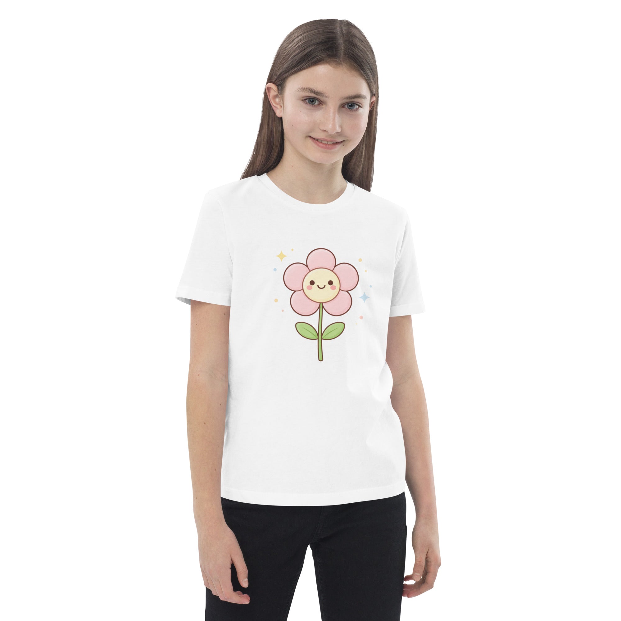 T-shirt enfant coton BIO Smiley Flower - 3