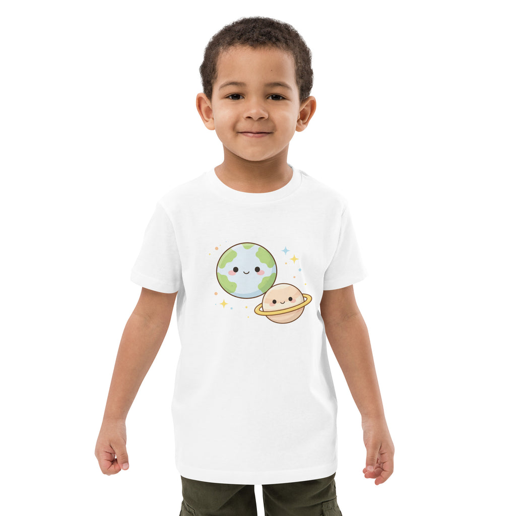 T-shirt enfant coton BIO Space Planet Duo - 2