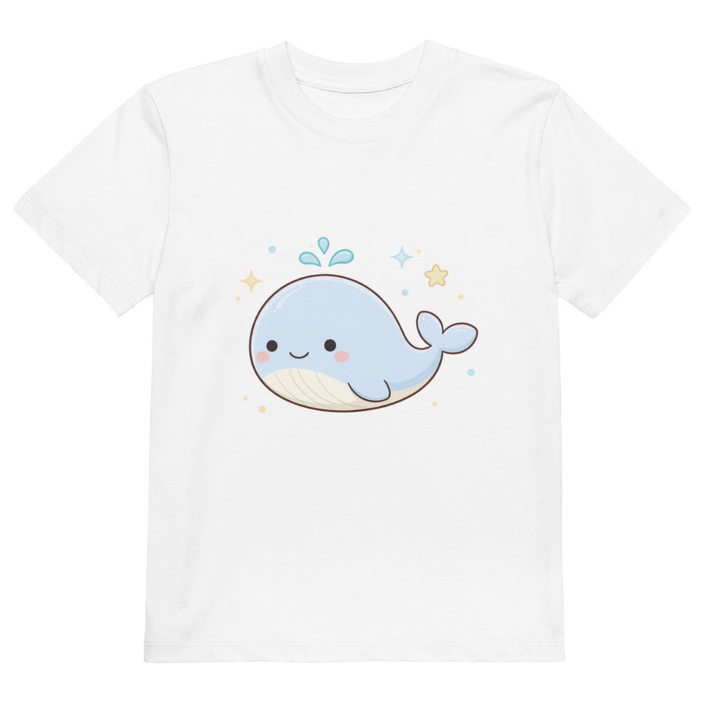 T-shirt enfant coton BIO Whale Minimal Ocean - 1