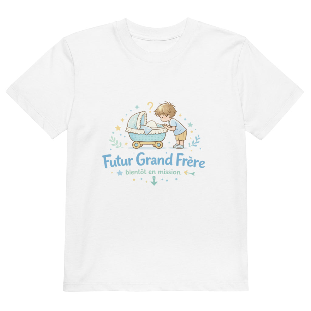 T-shirt enfant coton BIO Futur grand frère - 1