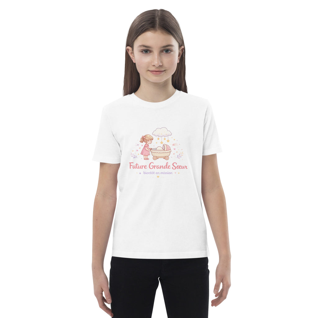 T-shirt enfant coton BIO T-shirt futur grande soeur - 2