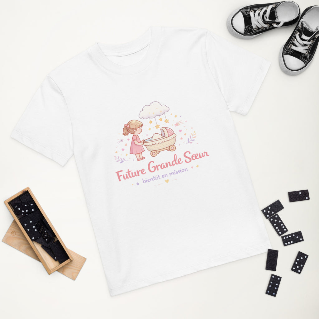 T-shirt enfant coton BIO T-shirt futur grande soeur - 6