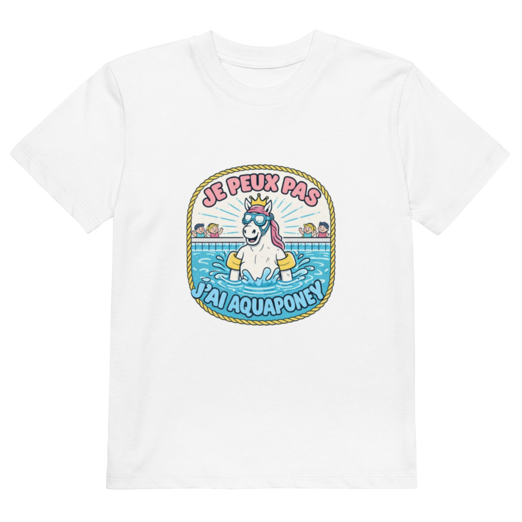 T-shirt enfant coton BIO Je peux pas j'ai aquaponey - 3