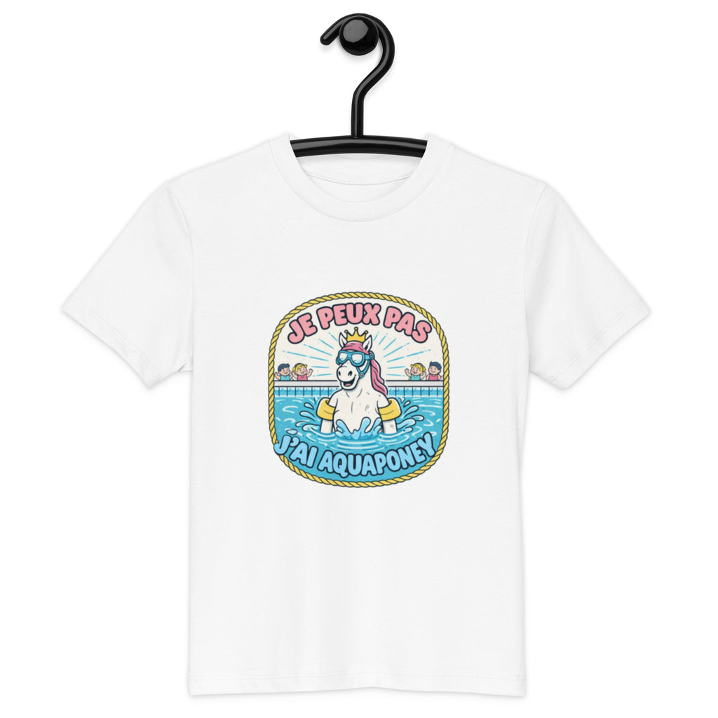 T-shirt enfant coton BIO Je peux pas j'ai aquaponey - 5