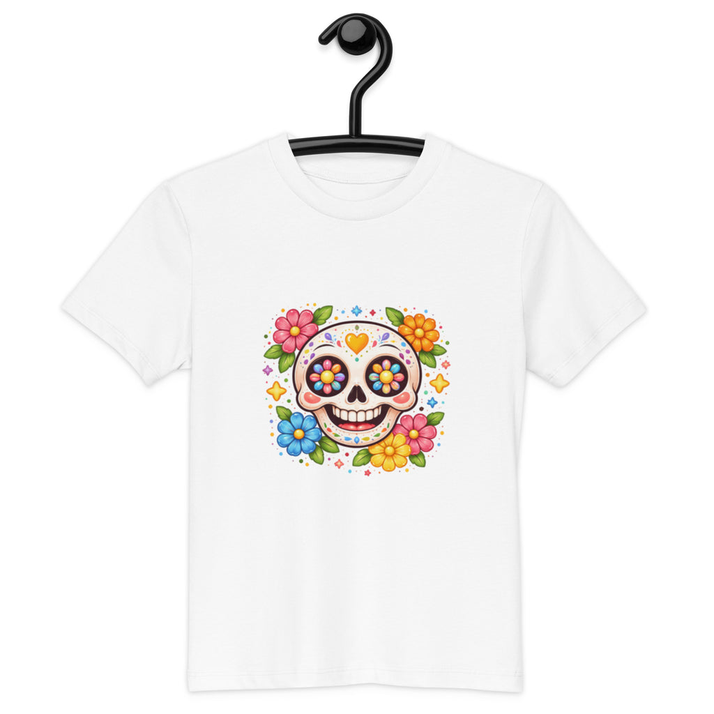 T-shirt fille coton BIO Tête de Mort Mexicaine - 6