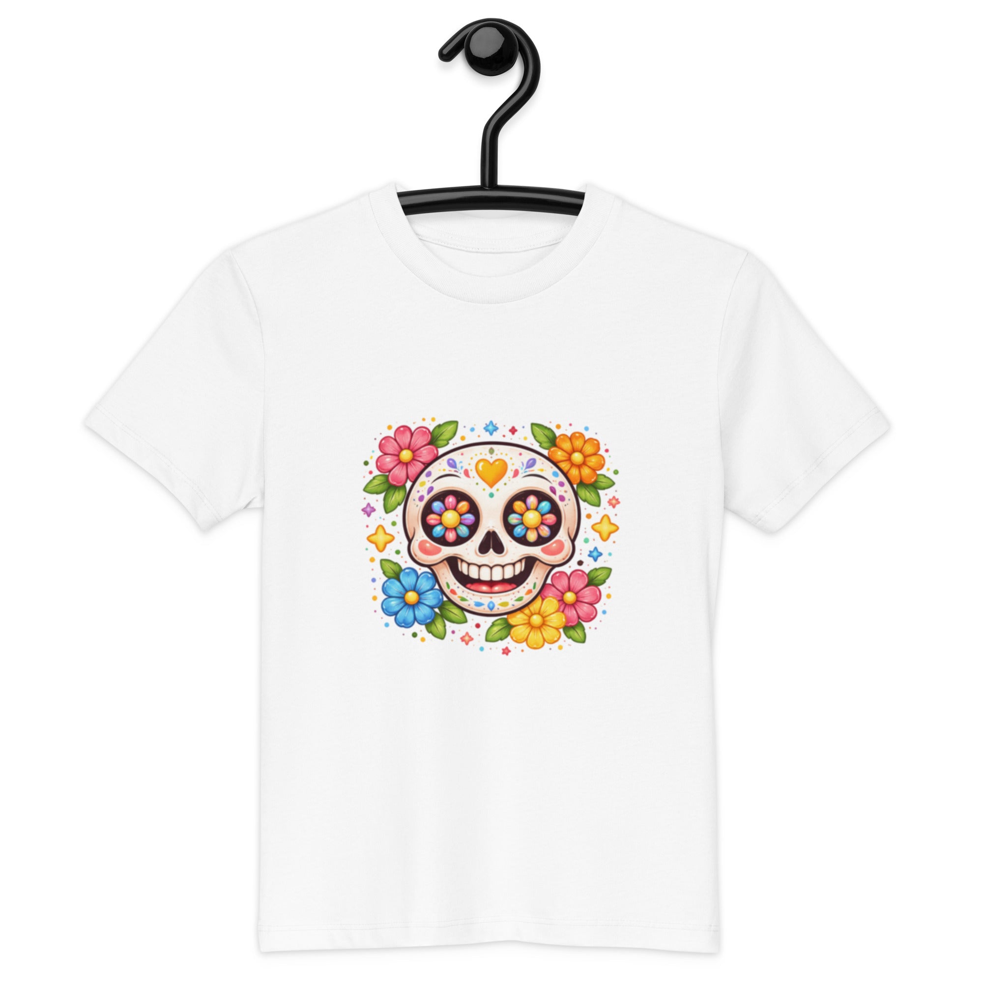 T-shirt fille coton BIO Tête de Mort Mexicaine - 6