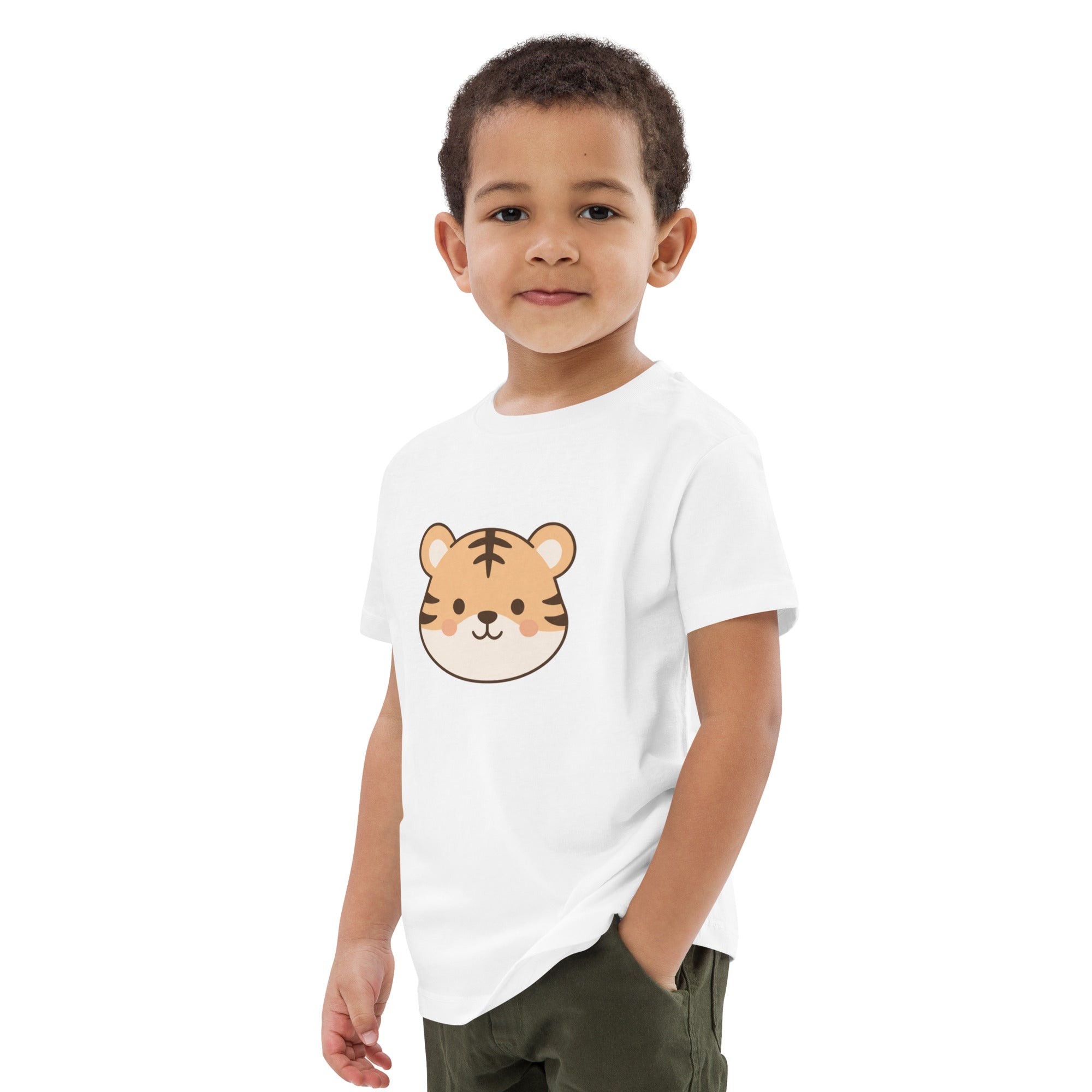 T-shirt enfant coton bio Mini Tiger Face - 3