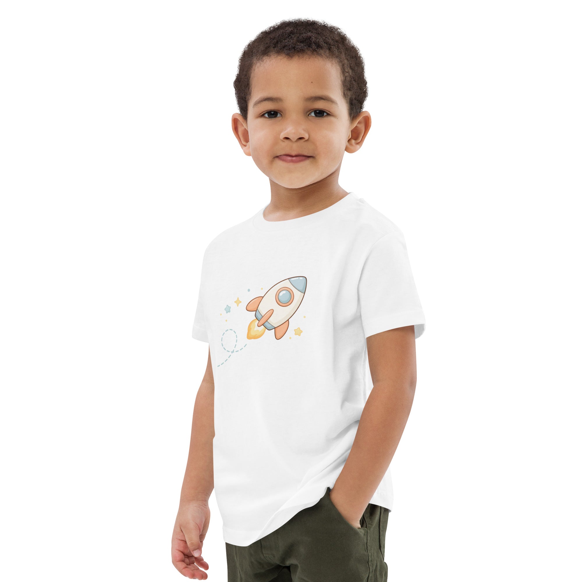 T-shirt enfant coton BIO Rocket Trail Minimal - 5