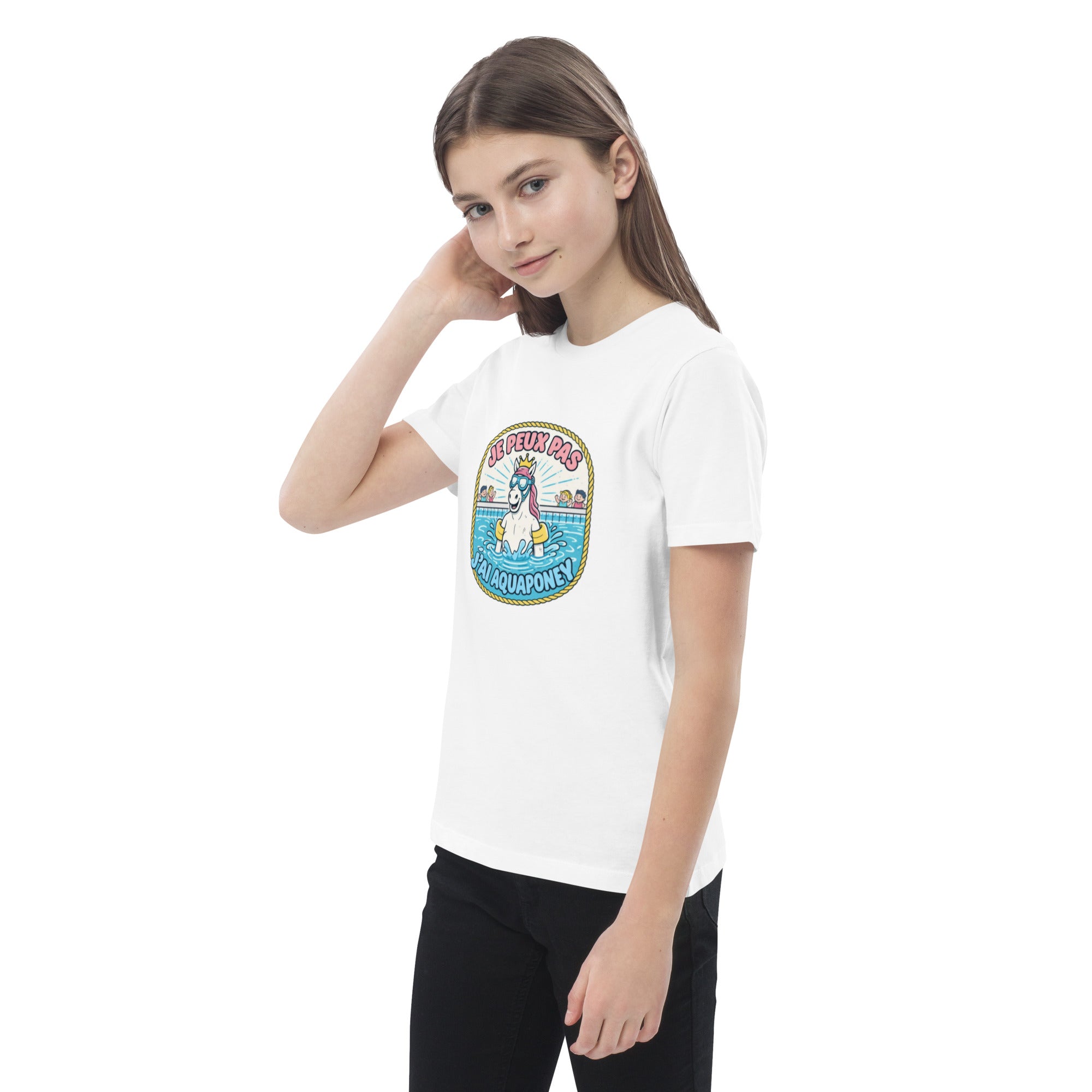 T-shirt enfant coton BIO Je peux pas j'ai aquaponey - 2