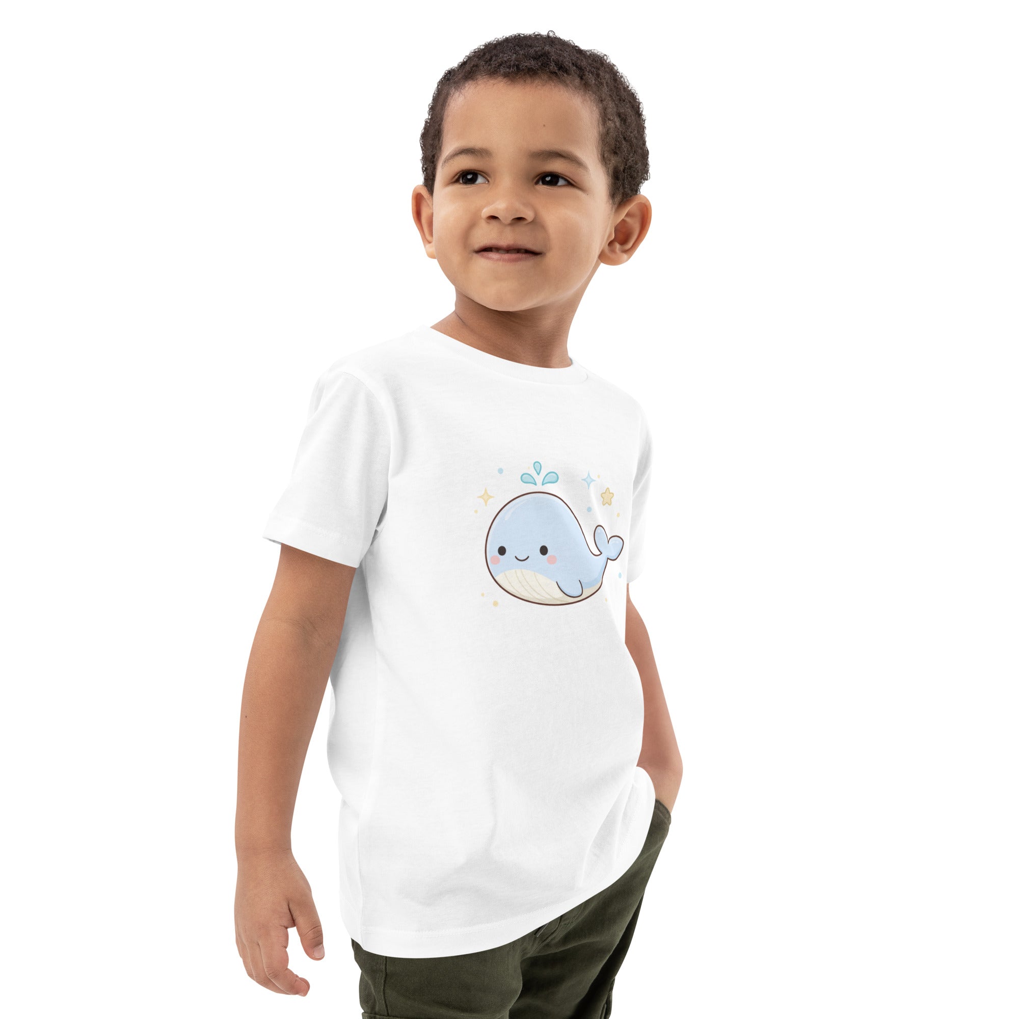T-shirt enfant coton BIO Whale Minimal Ocean - 3