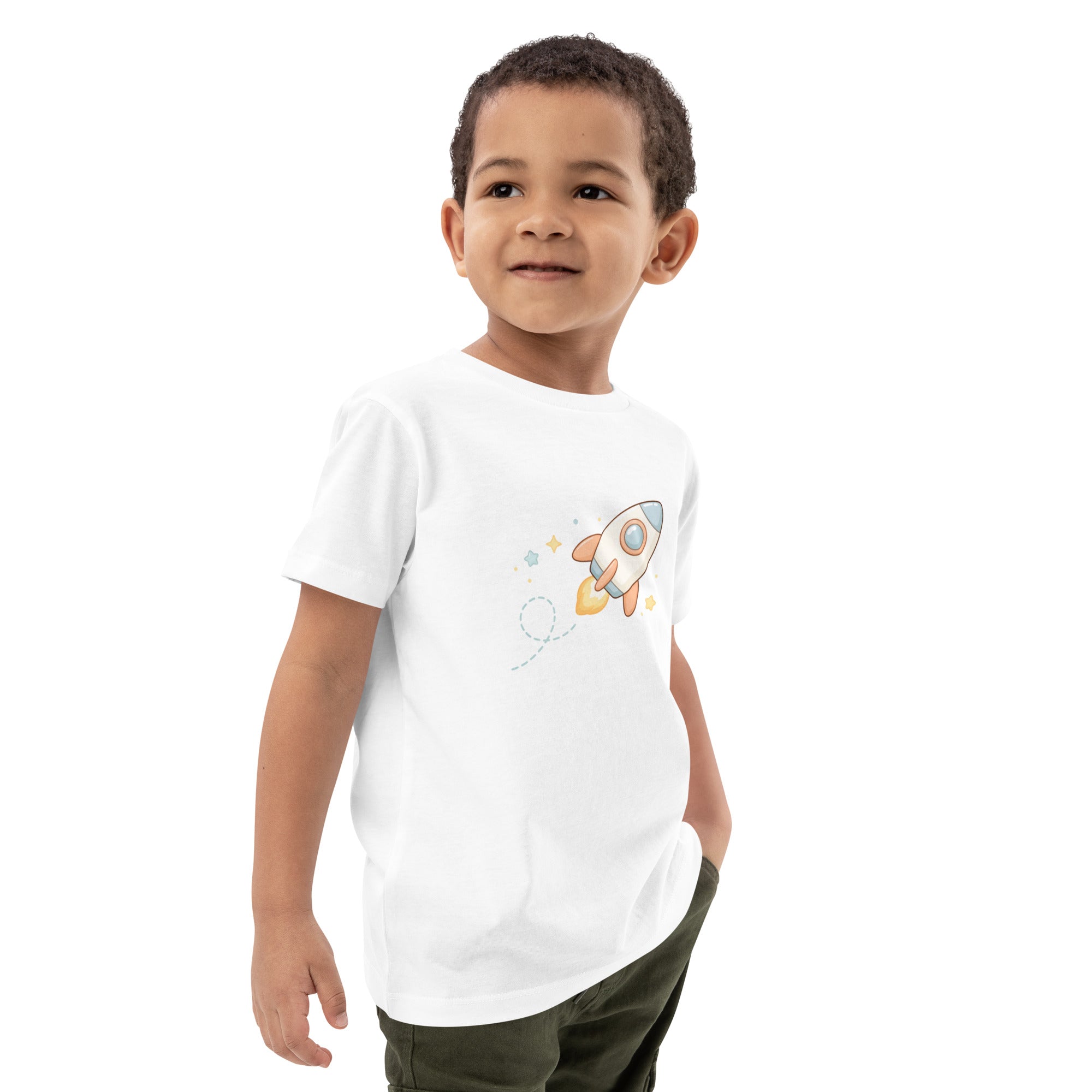 T-shirt enfant coton BIO Rocket Trail Minimal - 4