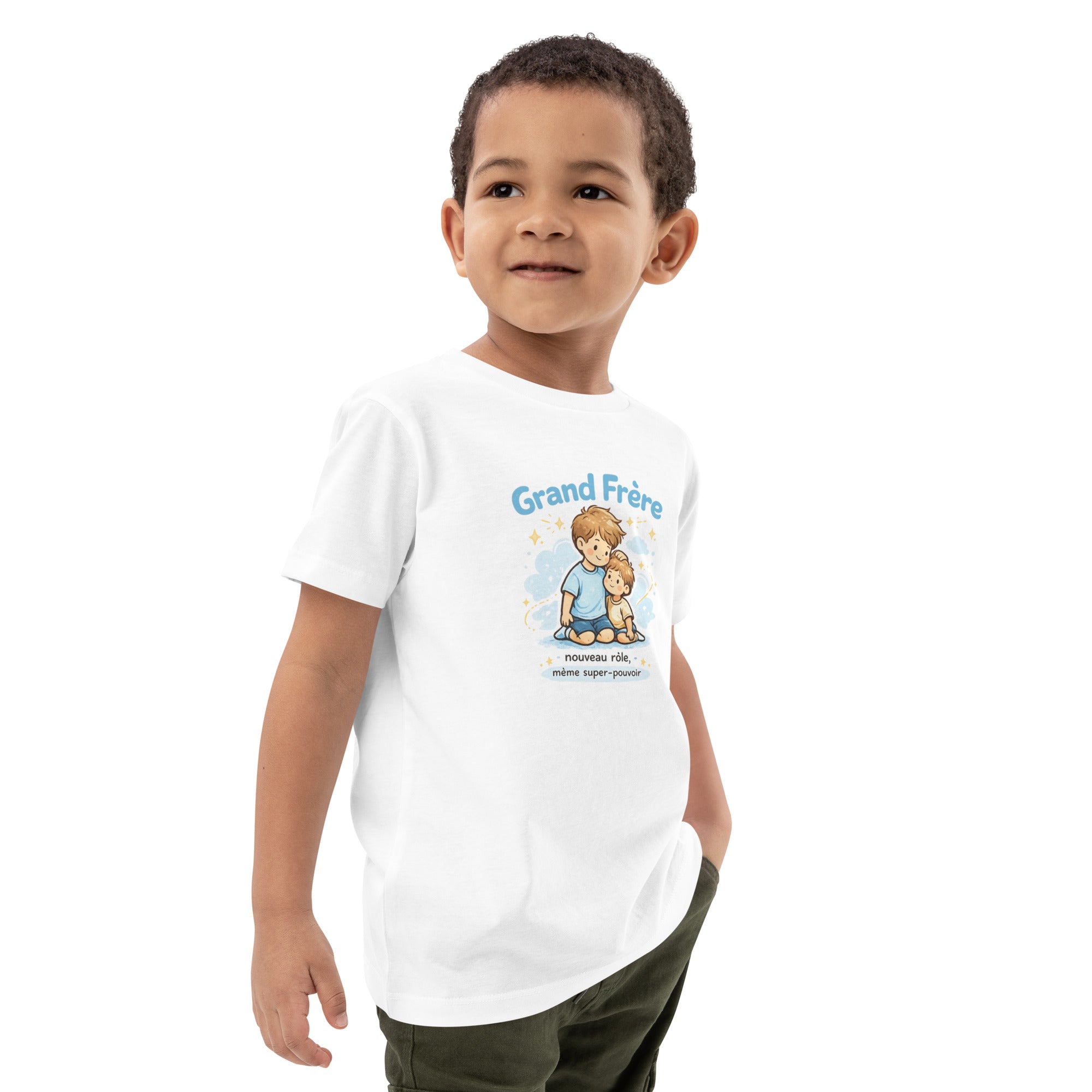 T-shirt enfant Coton BIO - Super grand frère - 3