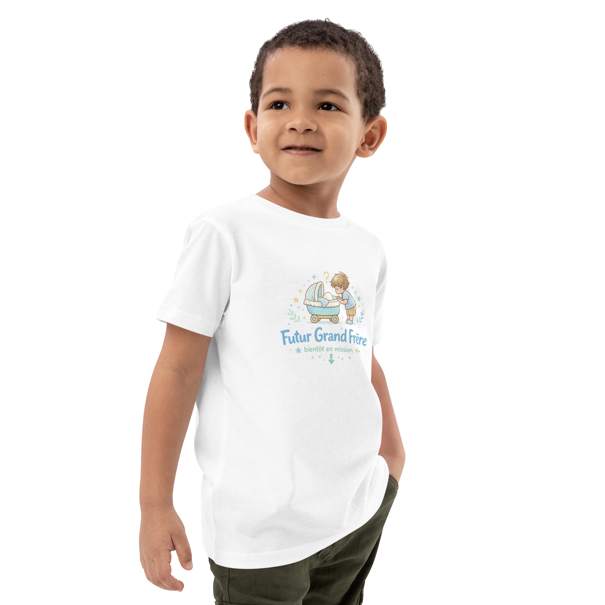 T-shirt enfant coton BIO Futur grand frère - 4