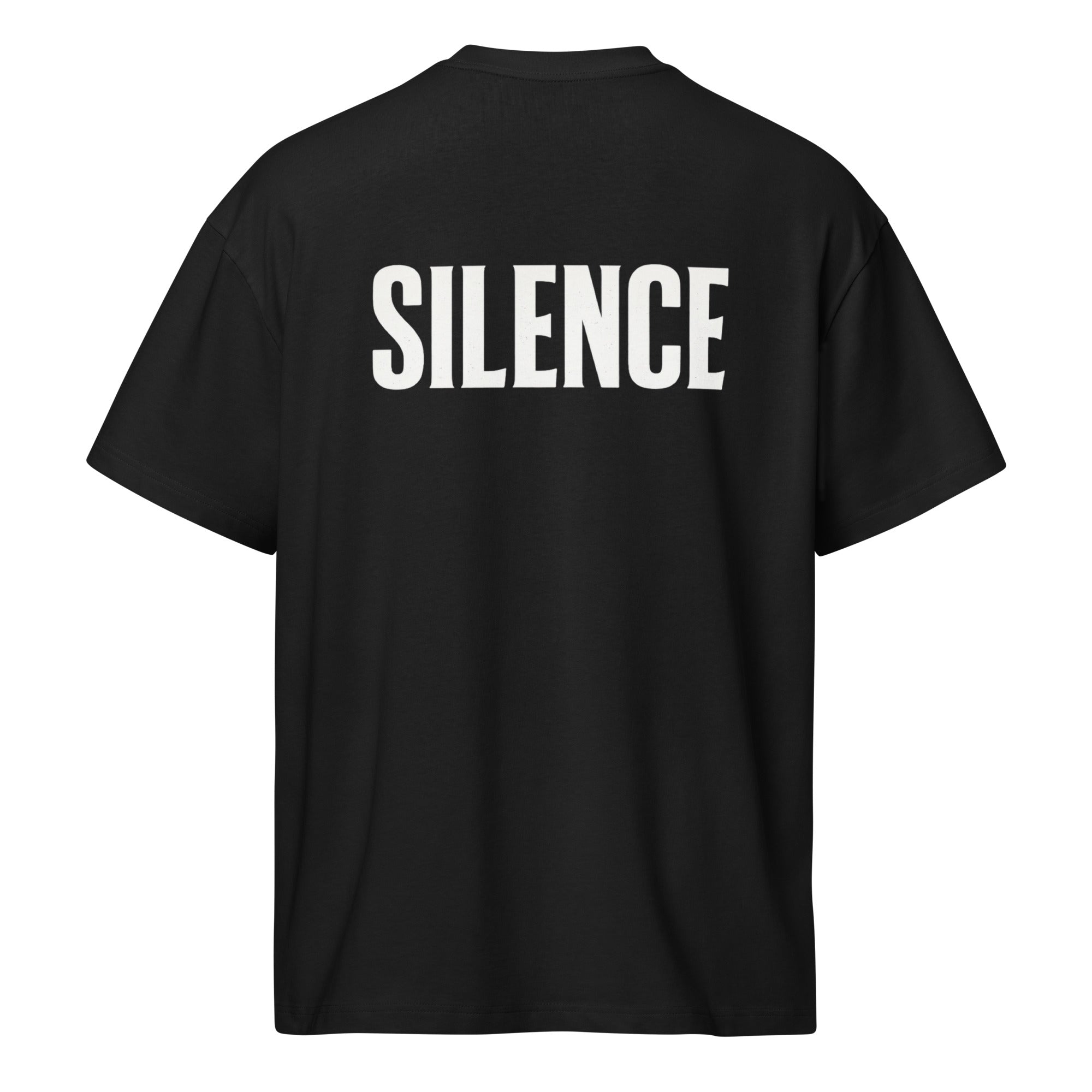 T-shirt boxy homme noir silent word - 1