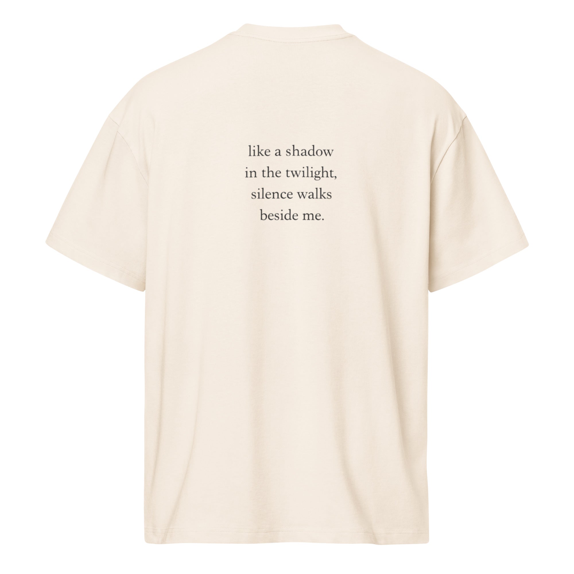 T-shirt boxy homme blanc cassé poetic address - 1