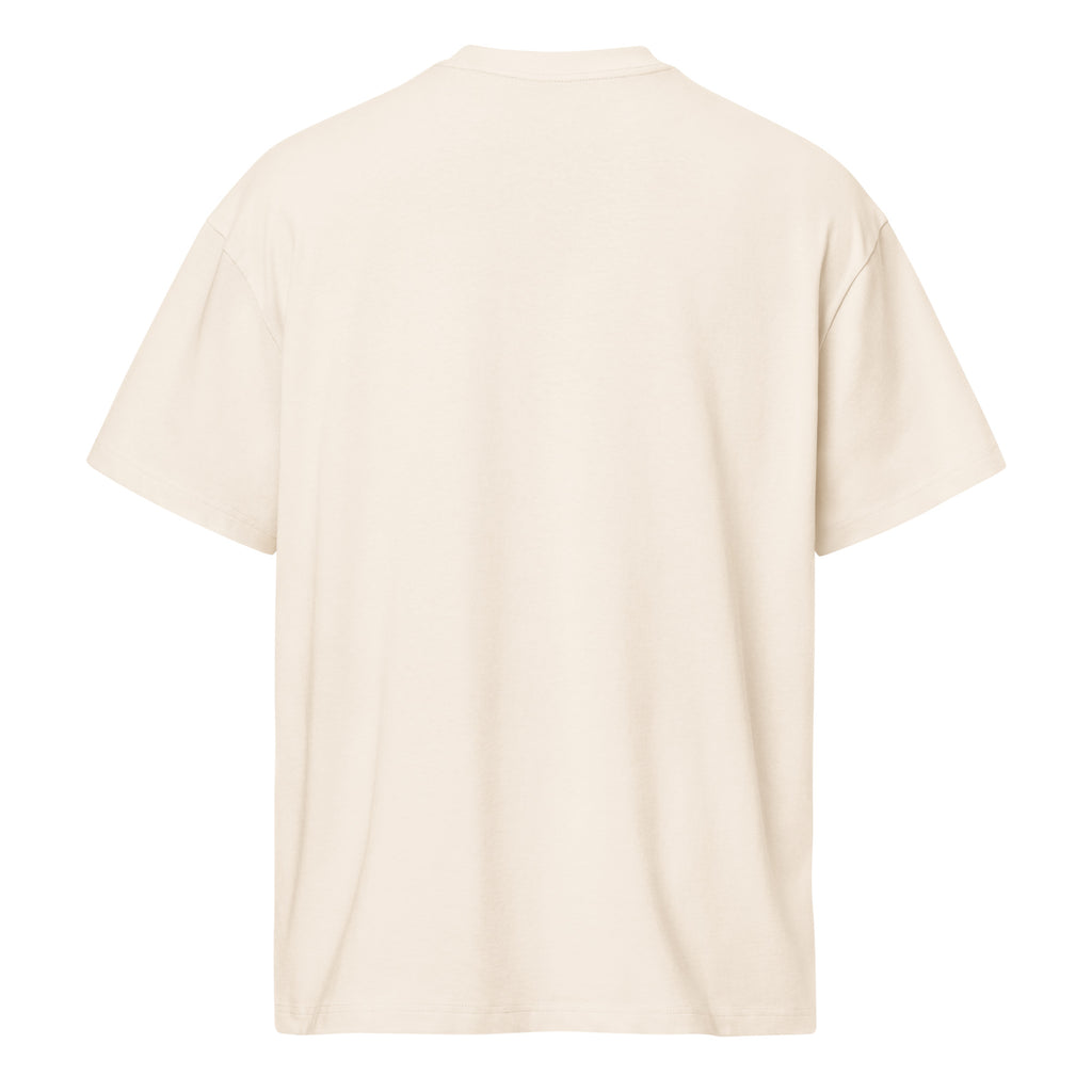 T-shirt boxy homme blanc cassé nature stamp - 7