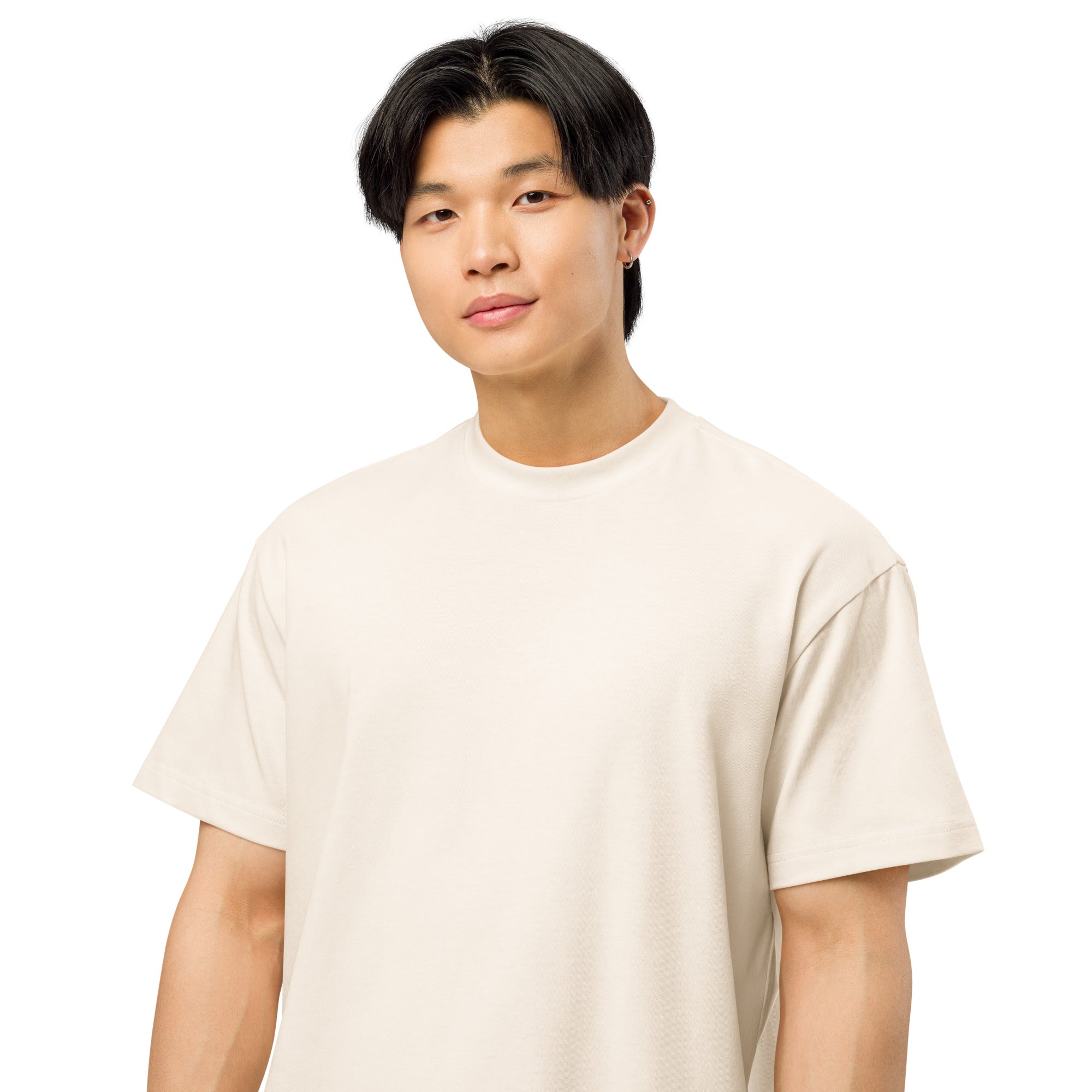 T-shirt boxy homme blanc cassé poetic address - 3