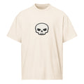 T-shirt boxy homme blanc cassé skate skull - 1