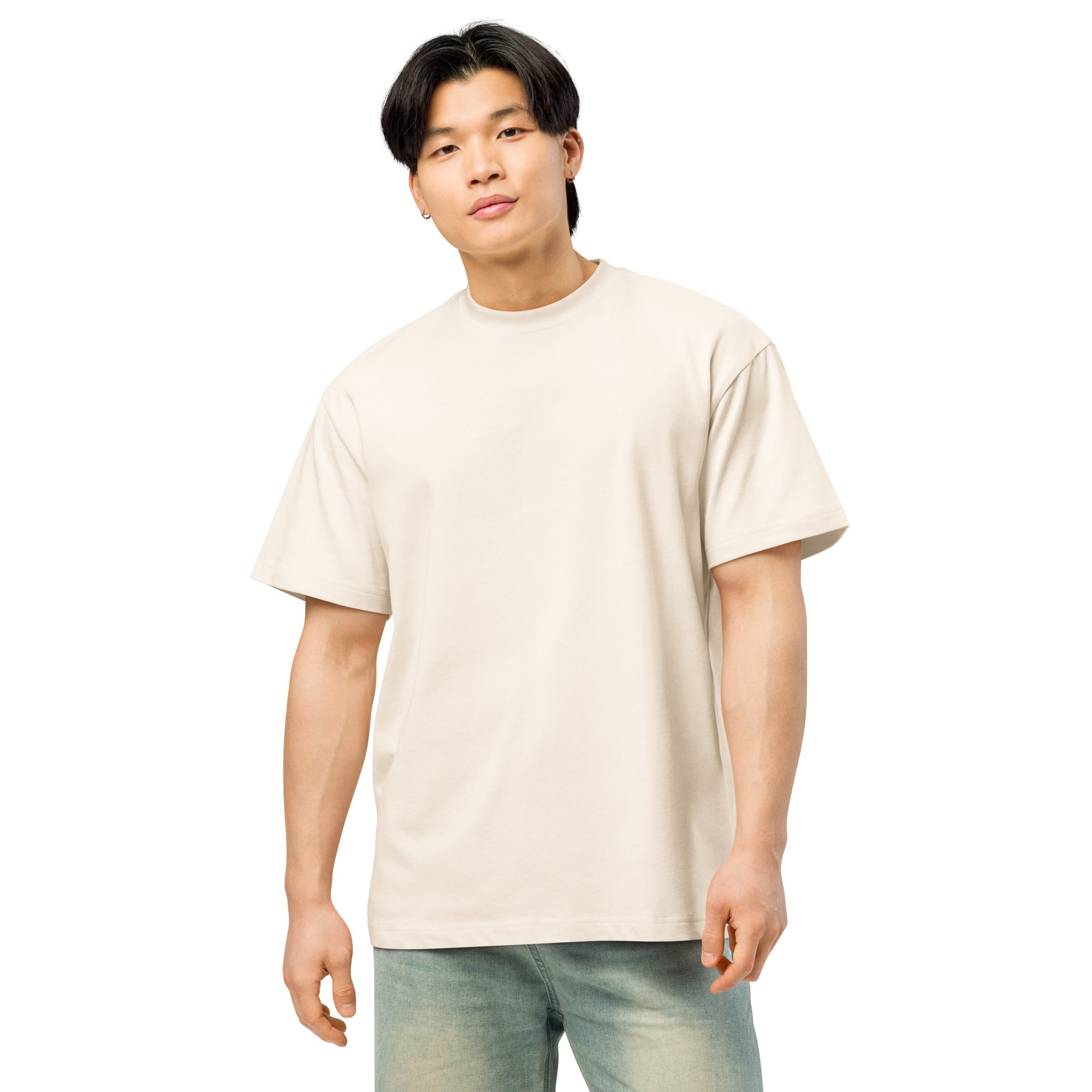 T-shirt boxy homme blanc cassé poetic address - 5