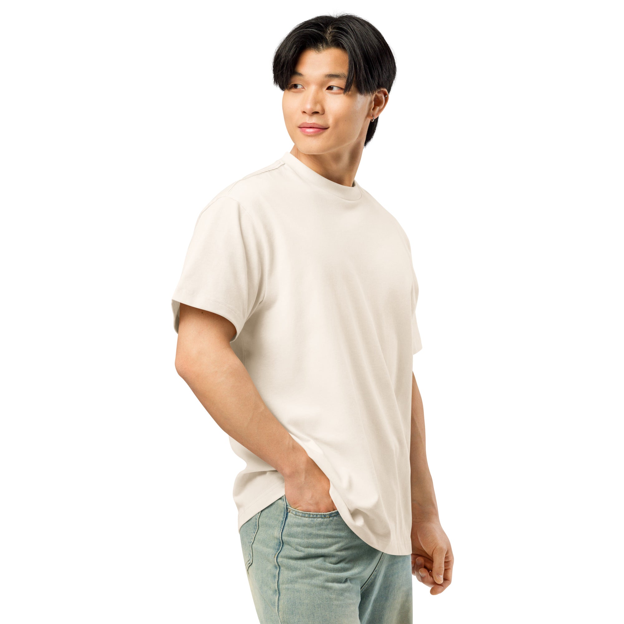 T-shirt boxy homme blanc cassé poetic address - 6