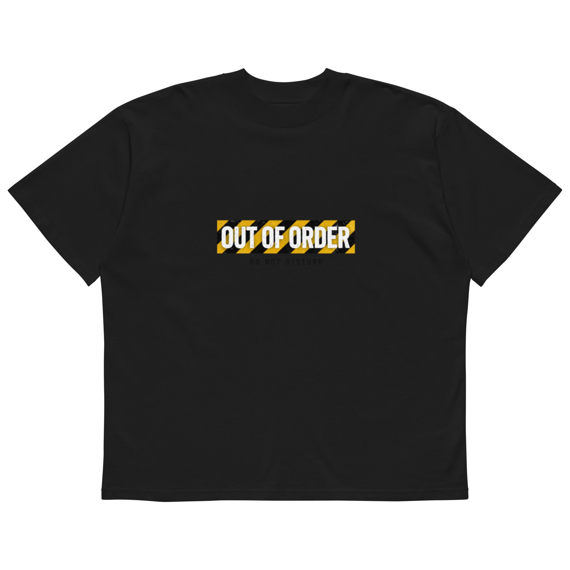 T-shirt homme noir col montant BIO - OUT OF ORDER - 5