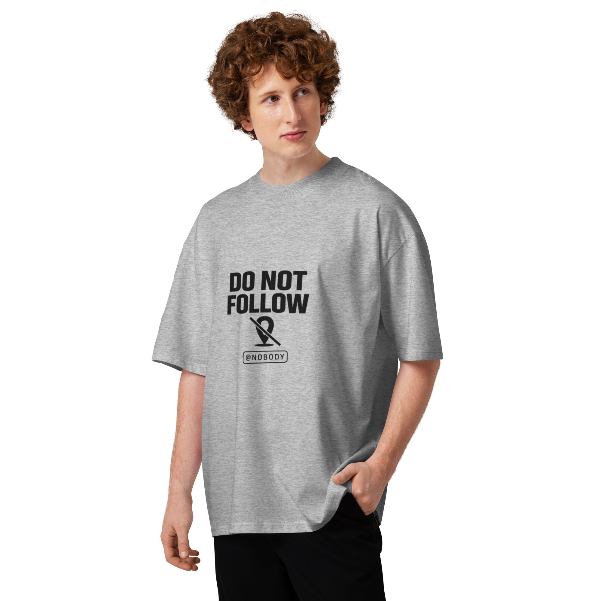 T-shirt homme gris col montant BIO - DO NOT FOLLOW - 4