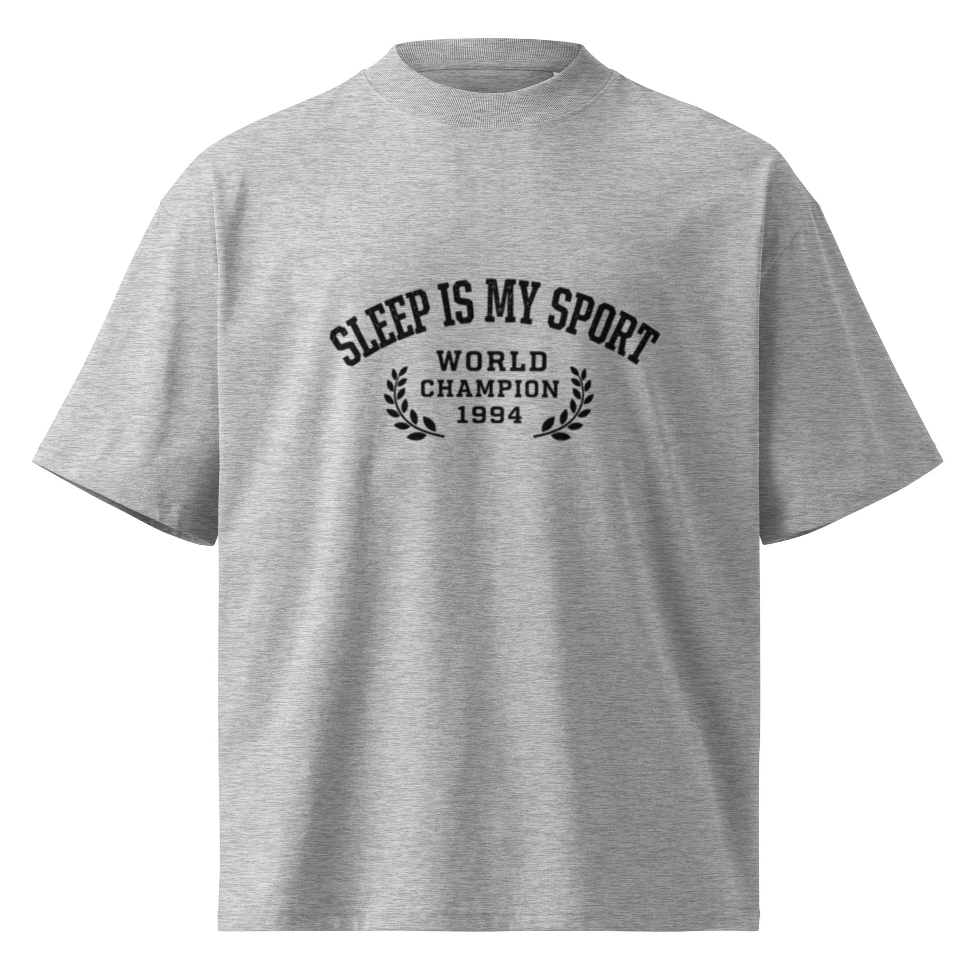 T-shirt homme gris col montant BIO - SLEEP IS MY SPORT - 4