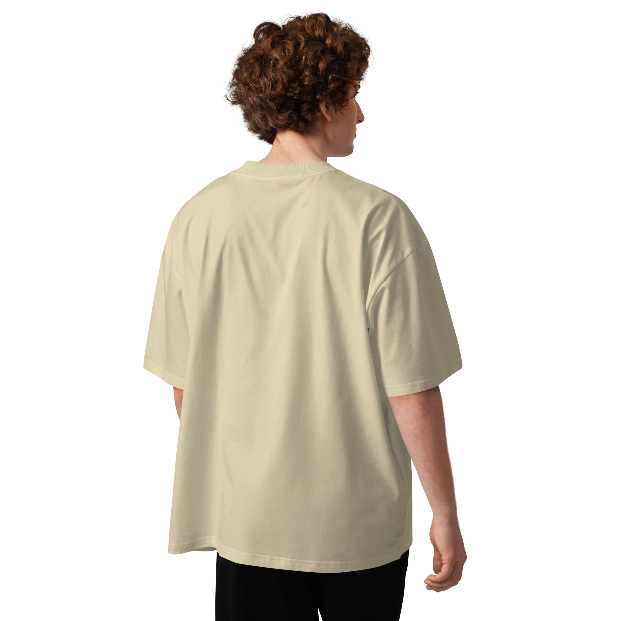 T-shirt homme beige col montant BIO - OFFLINE FOREVER - 2