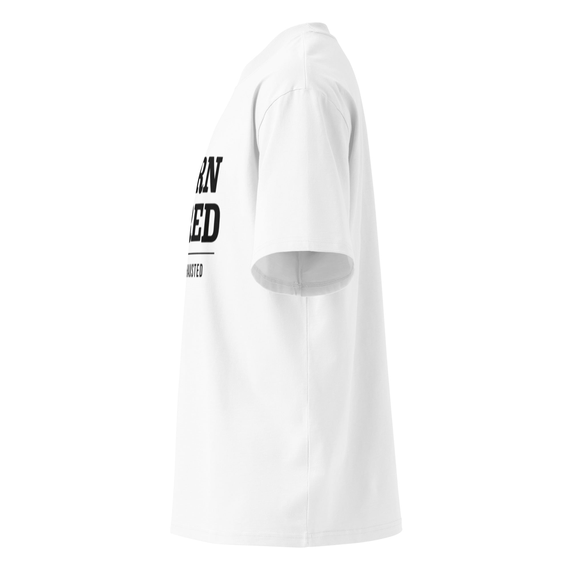 T-shirt homme blanc col montant BIO - BORN TIRED - 5