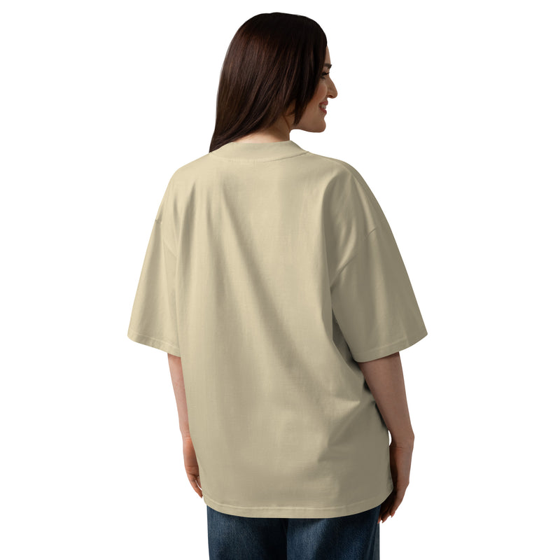 T-shirt Oversize femme col montant écologique - Handle With Care