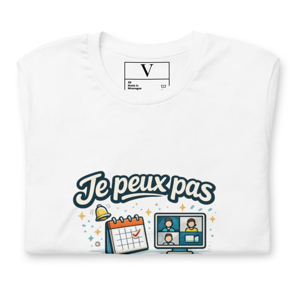 T-shirt je peux pas j’ai réunion - 6