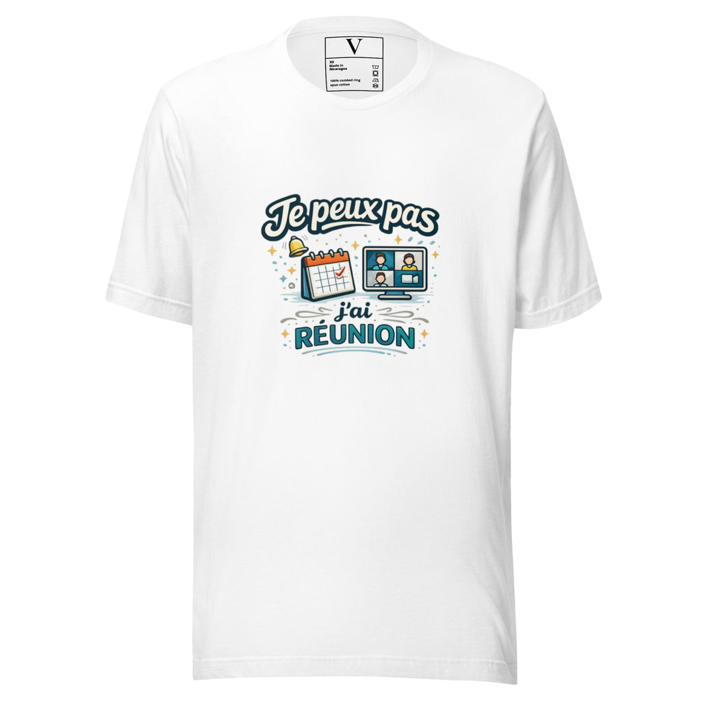 T-shirt je peux pas j’ai réunion - 1