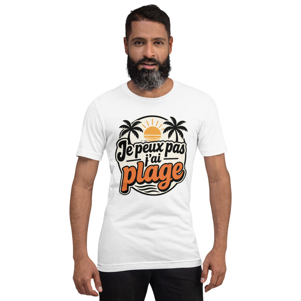T-shirt Je peux pas j'ai plage - 5
