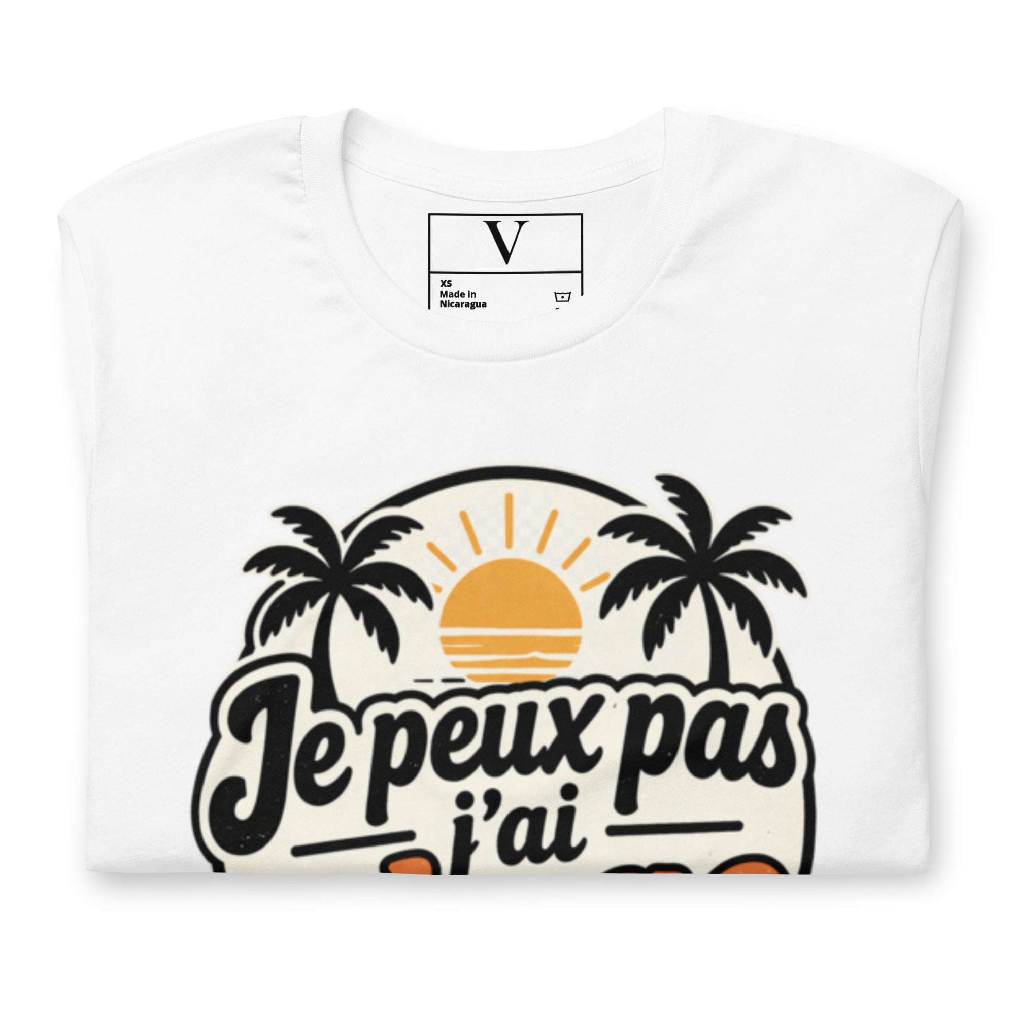T-shirt Je peux pas j'ai plage - 7