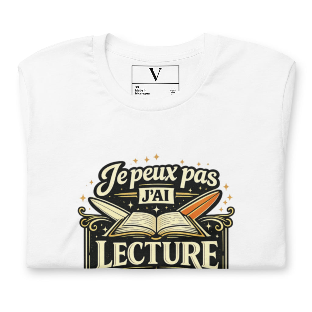 T-shirt Je peux pas j'ai lecture - 6