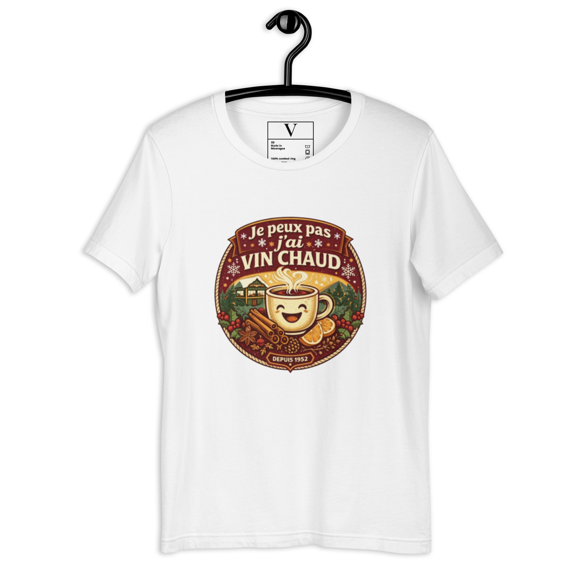 T-shirt Je peux pas j'ai vin chaud - 5