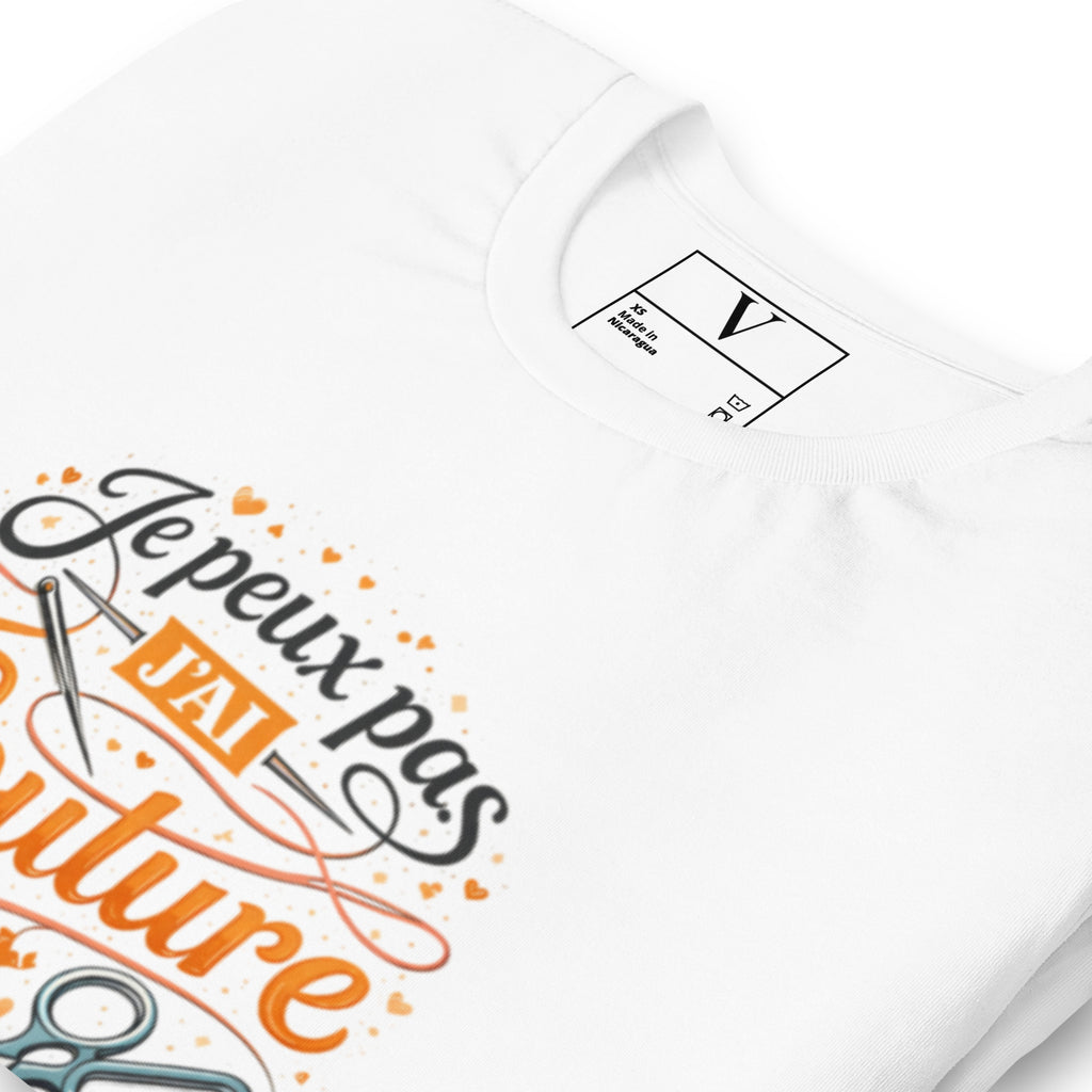 T-shirt Je peux pas j'ai couture - 7