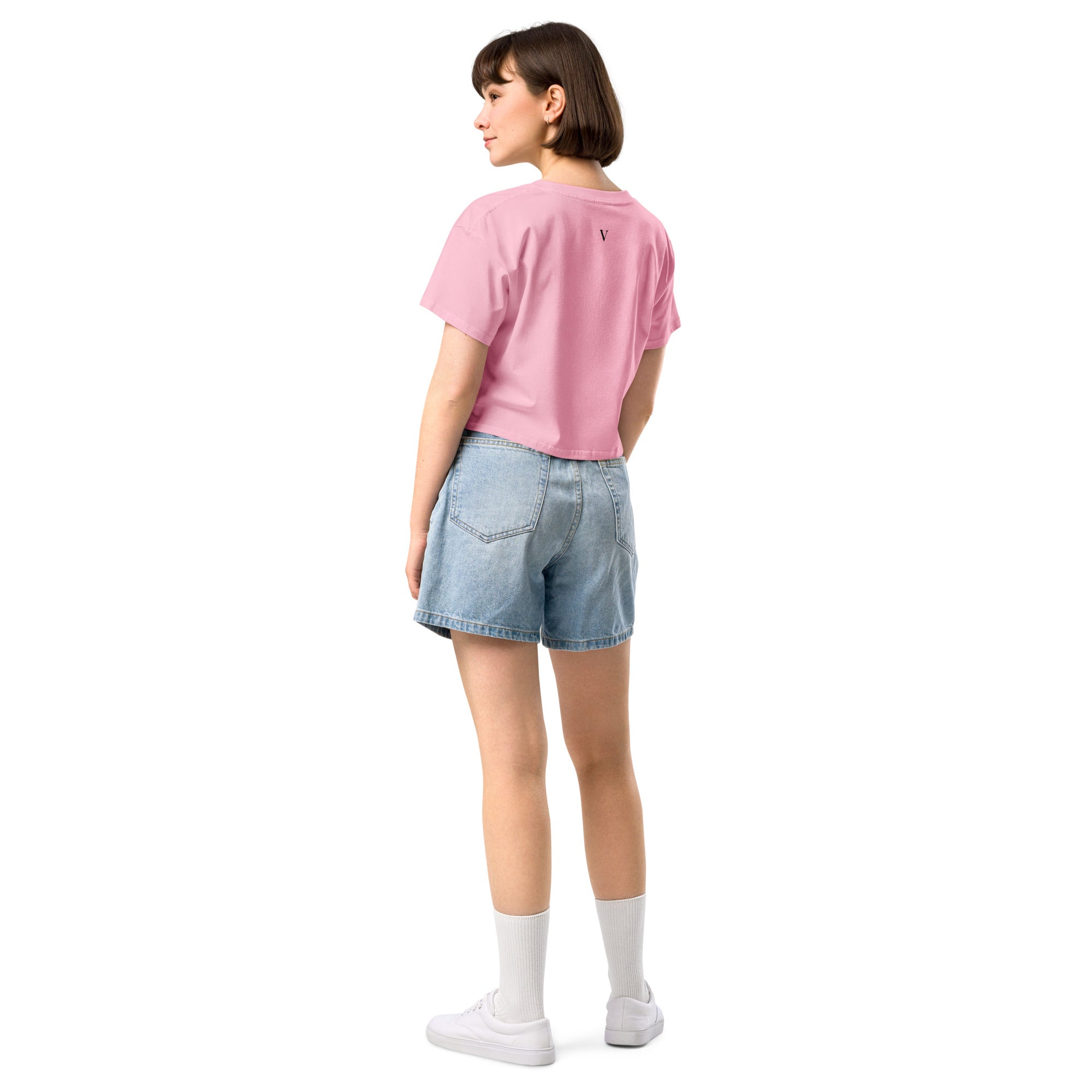 Crop top rose smiley acide rave - 4