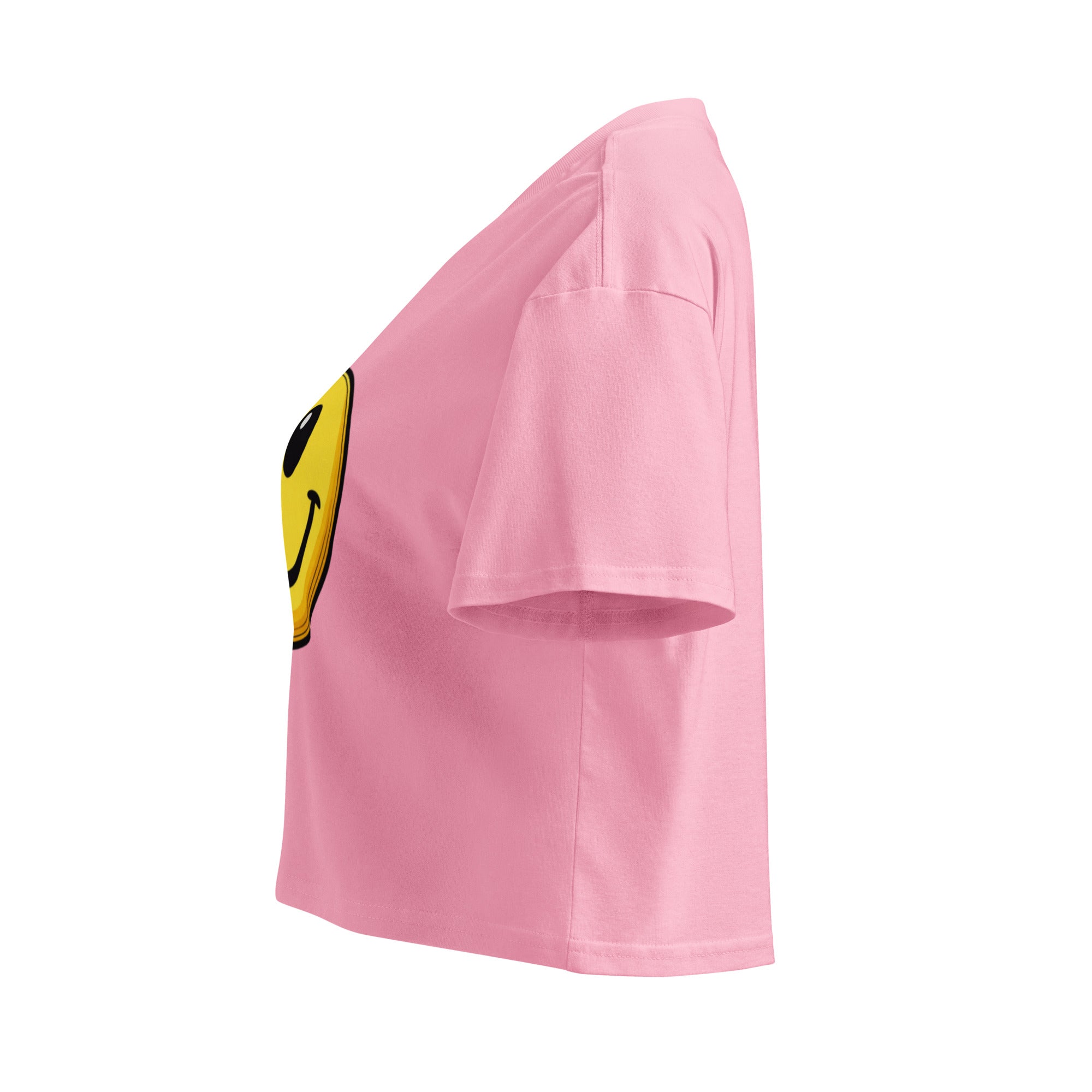 Crop top rose smiley acide rave - 6
