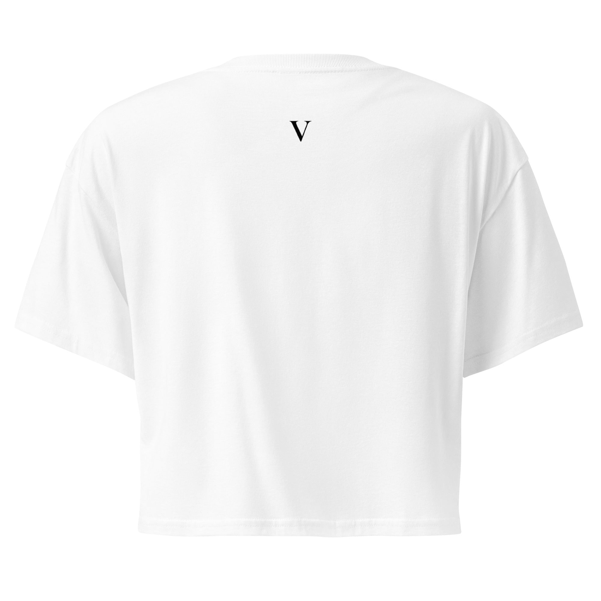 Crop top blanc grunge spray paint - 6