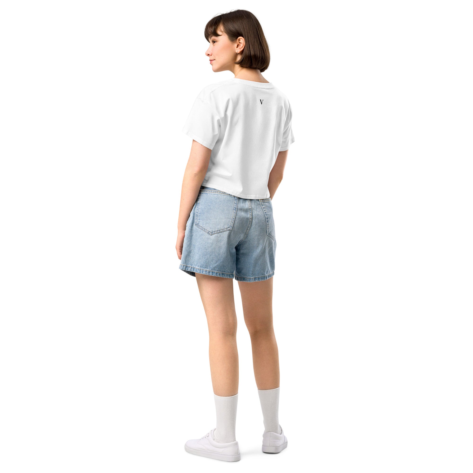 Crop top slogan féministe fleuri - 4