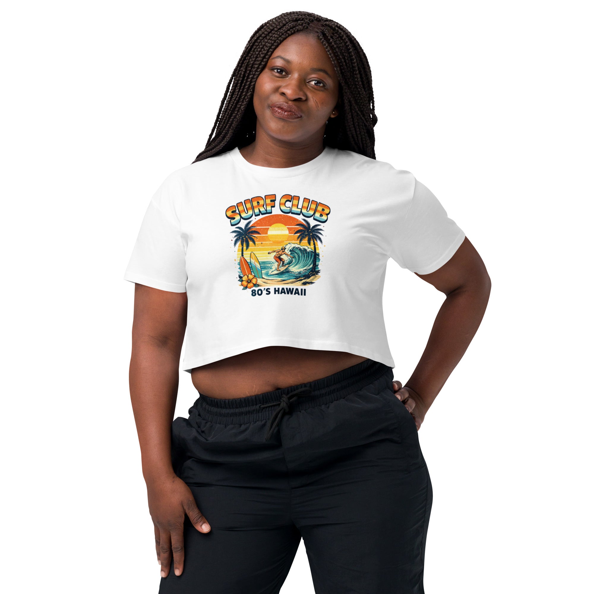 Crop top blanc surf vintage - 4