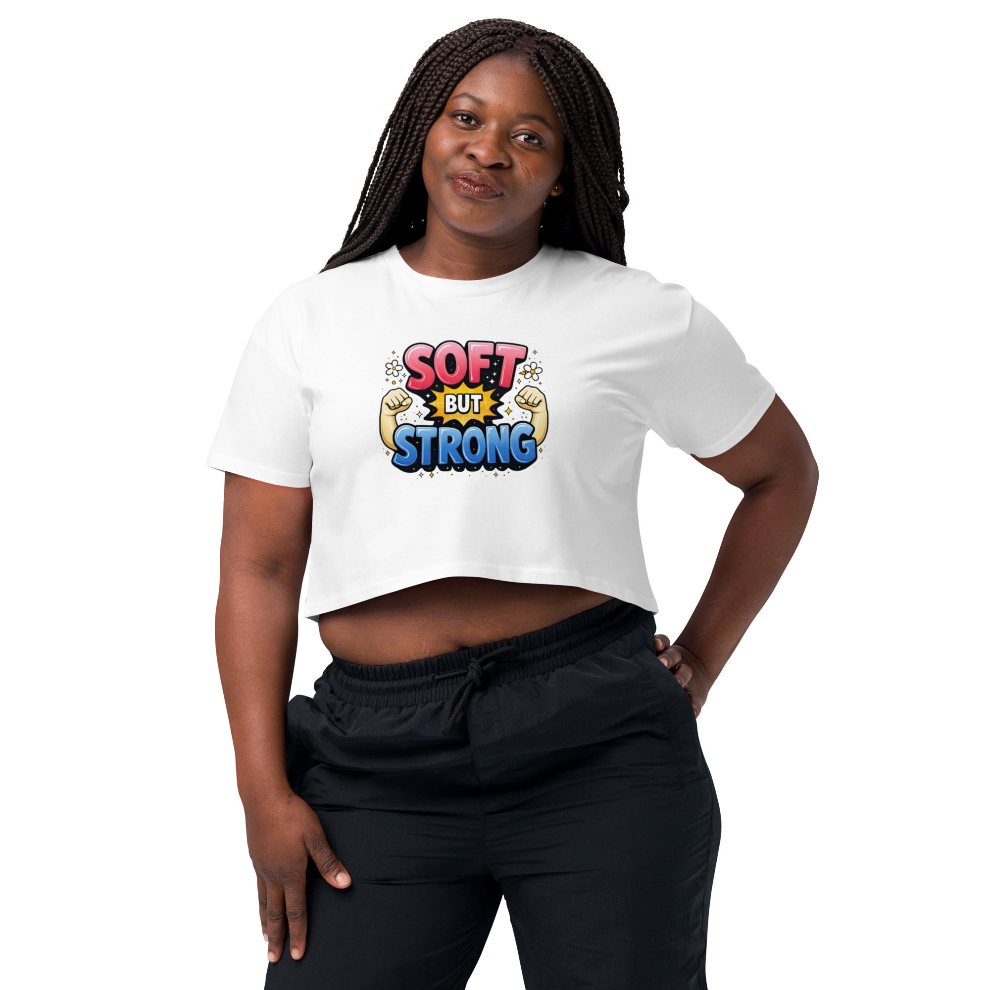 Crop top slogan féministe fleuri - 5