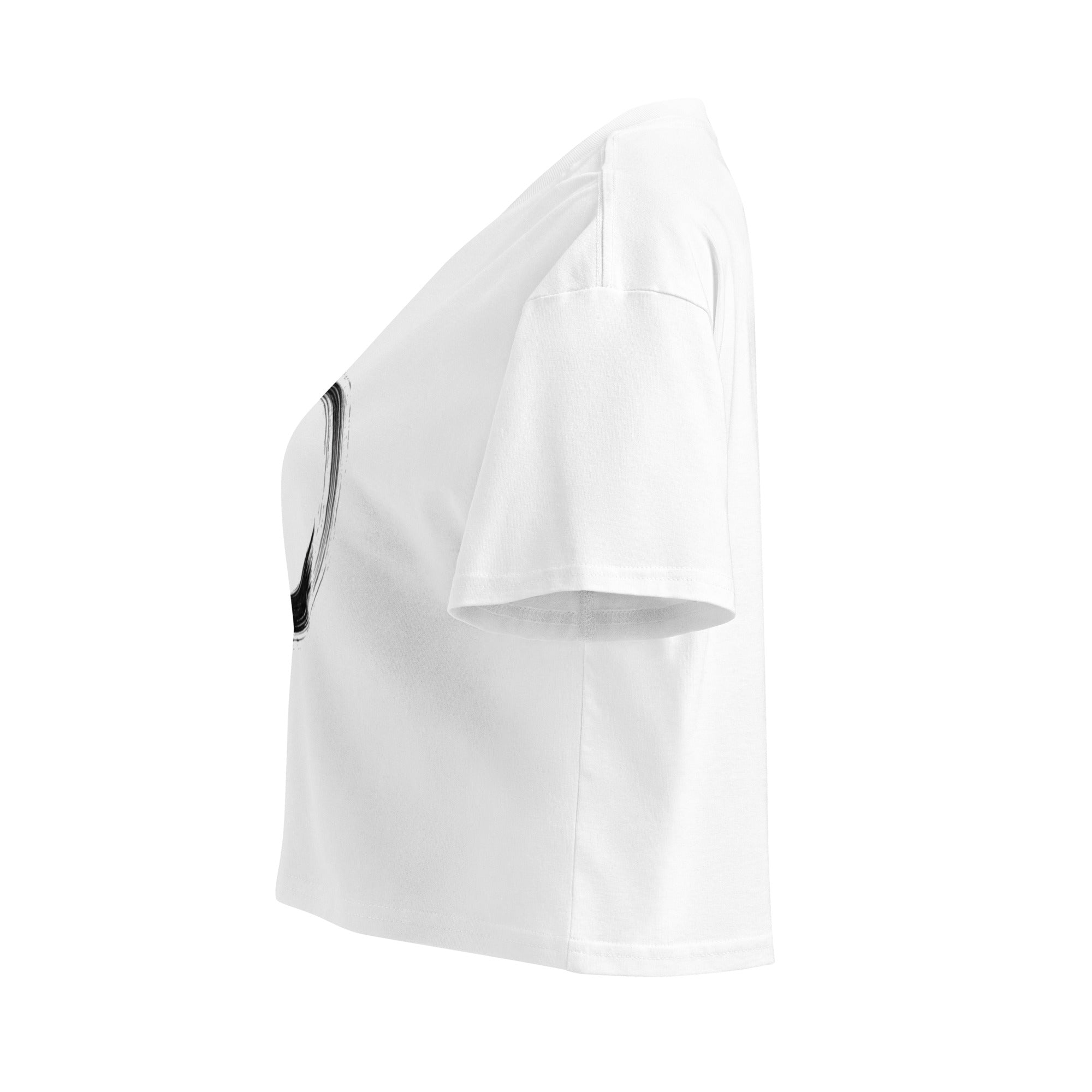 Crop top blanc cercle zen pinceau - 7