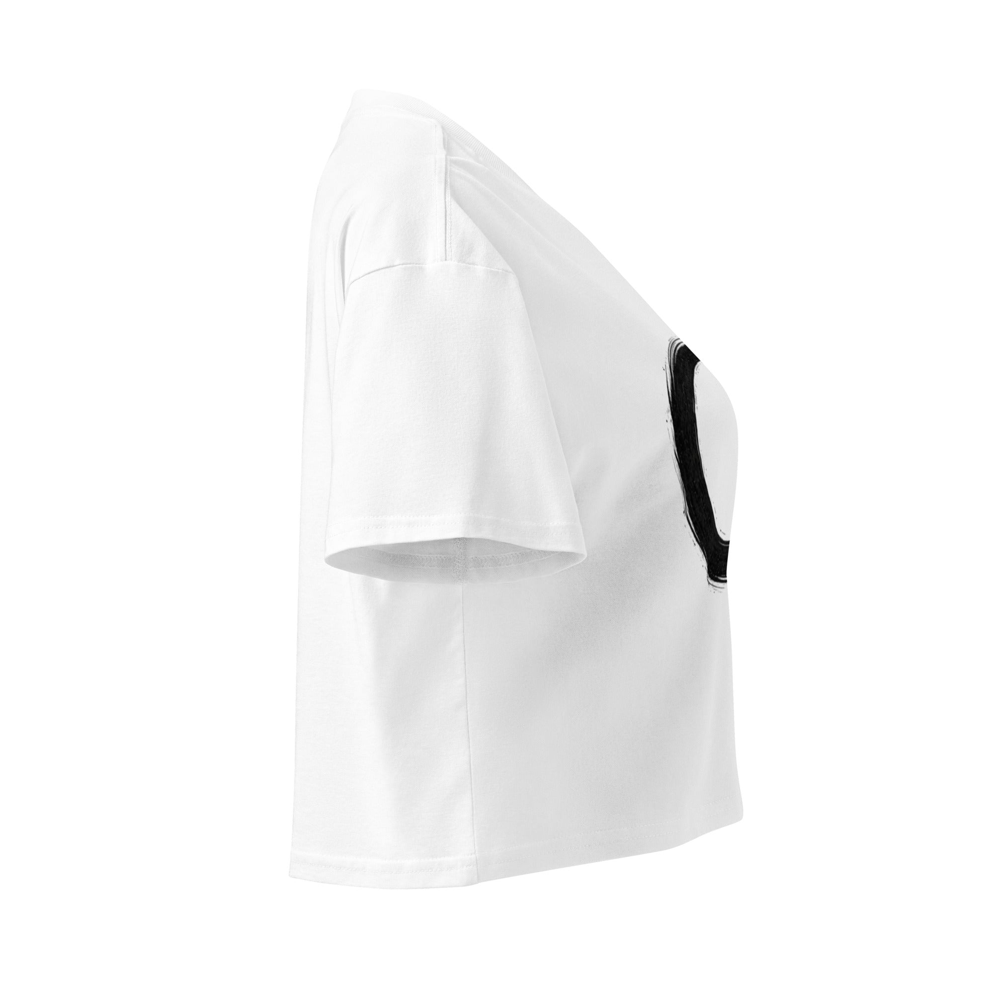 Crop top blanc cercle zen pinceau - 8