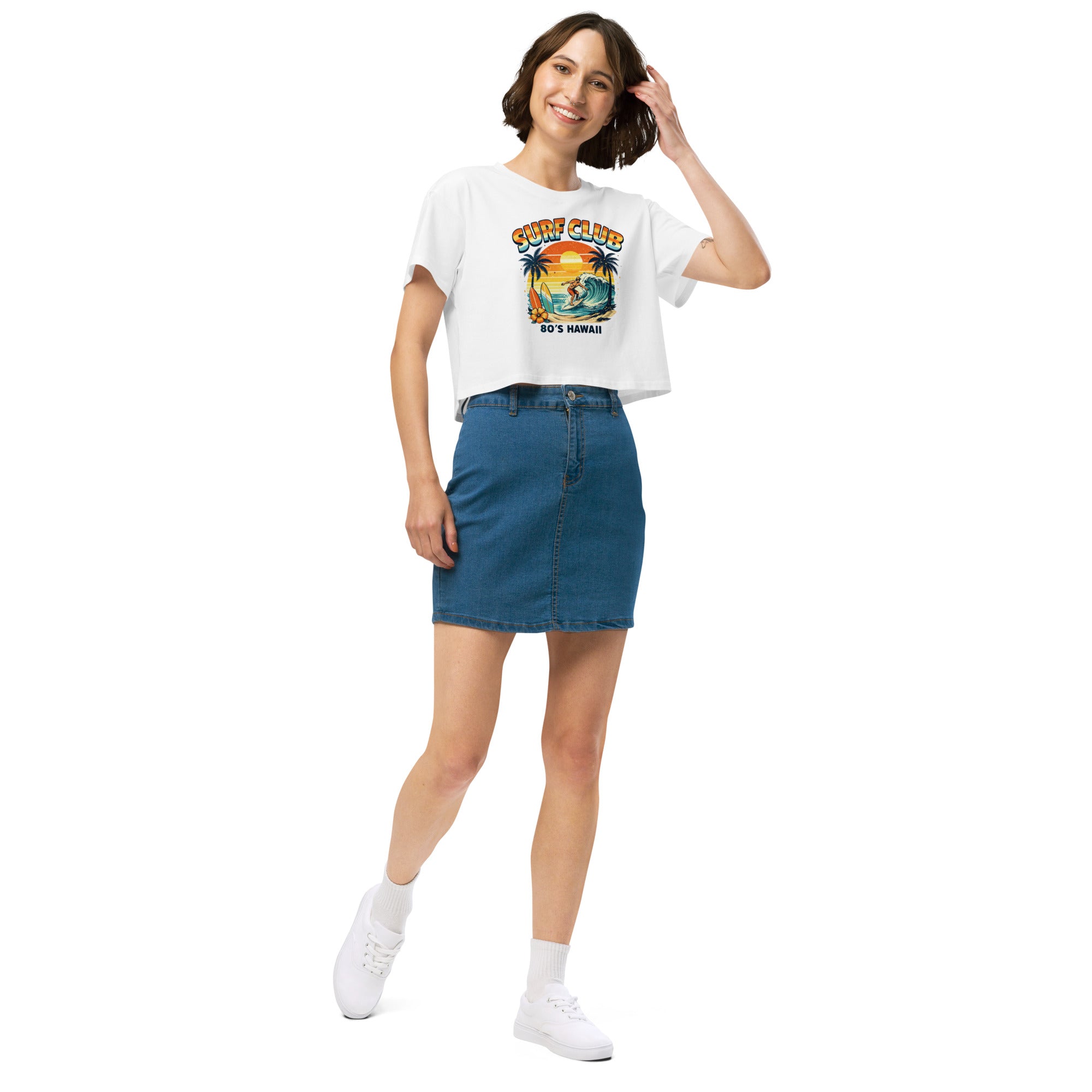 Crop top blanc surf vintage - 6