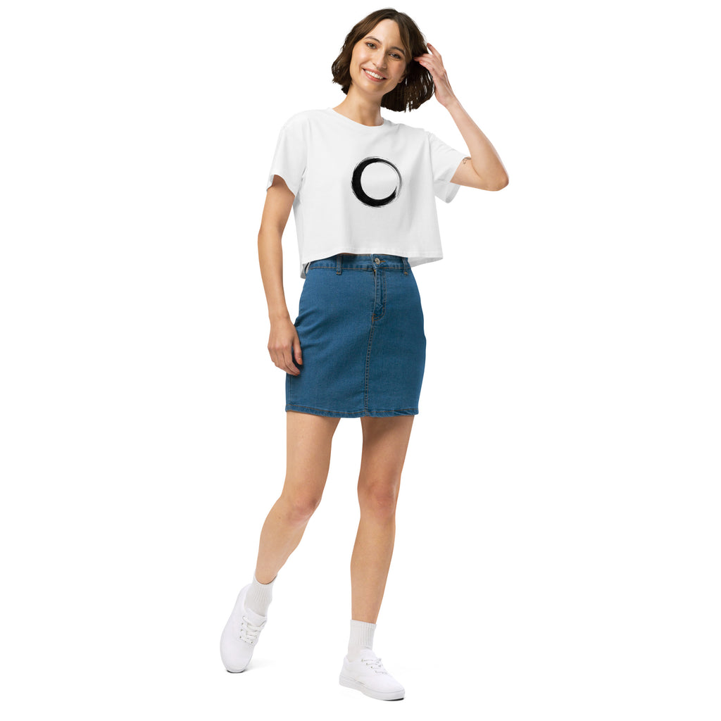 Crop top blanc cercle zen pinceau - 10