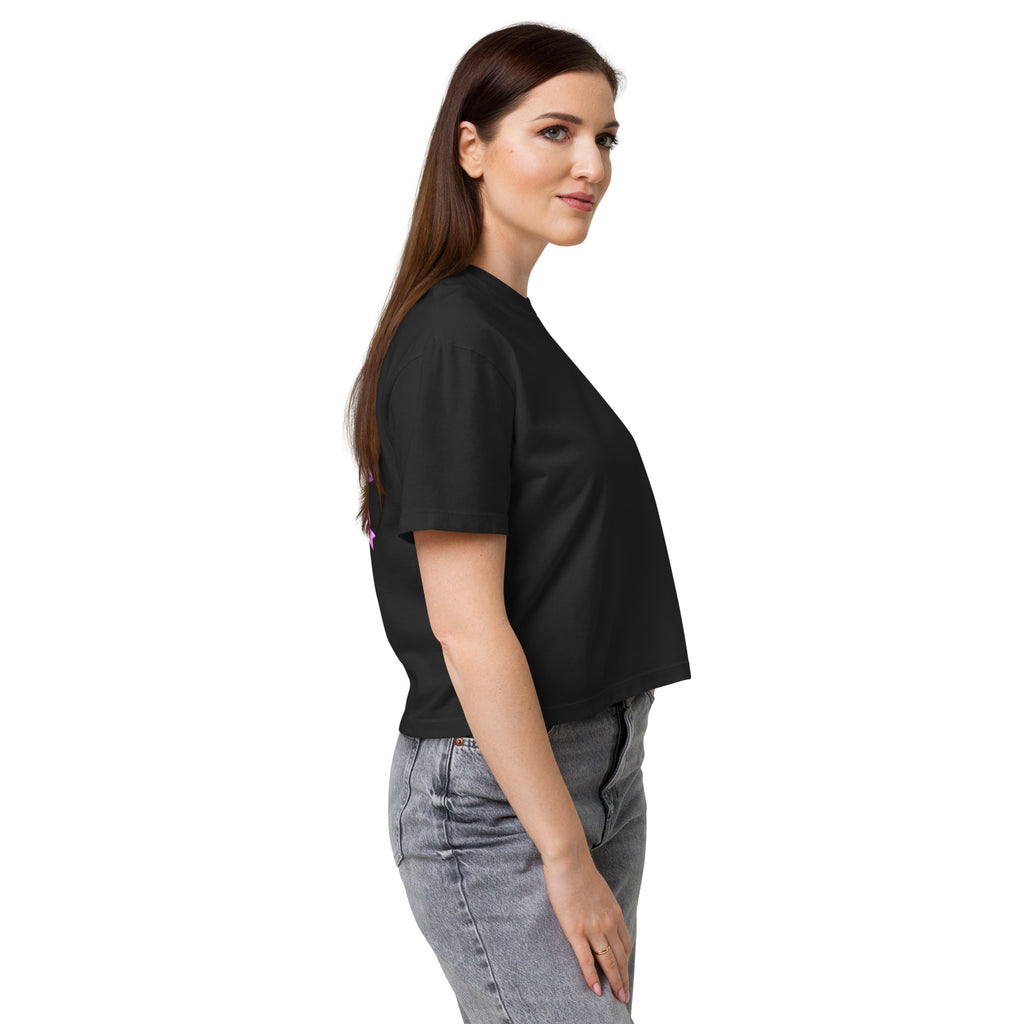 T-shirt boxy femme noir- Angel - 4