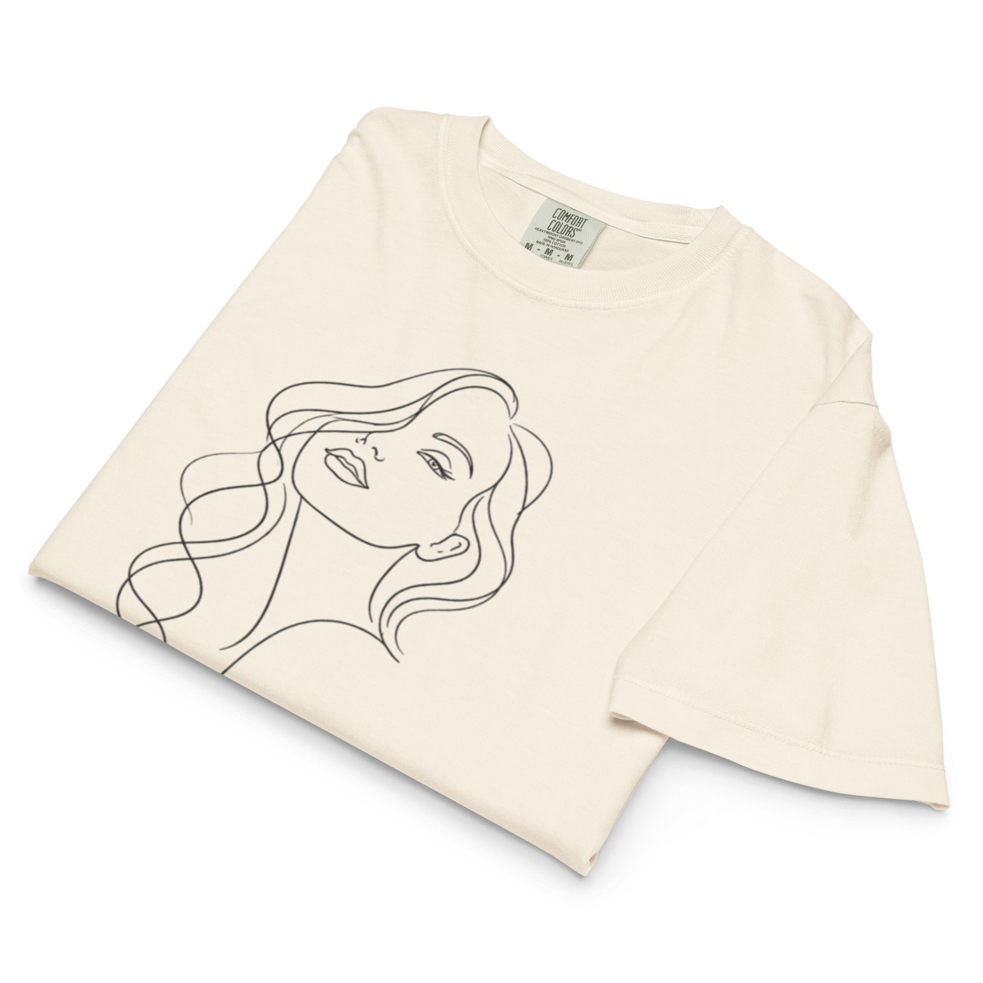 T-shirt boxy femme beige - Traits - 8