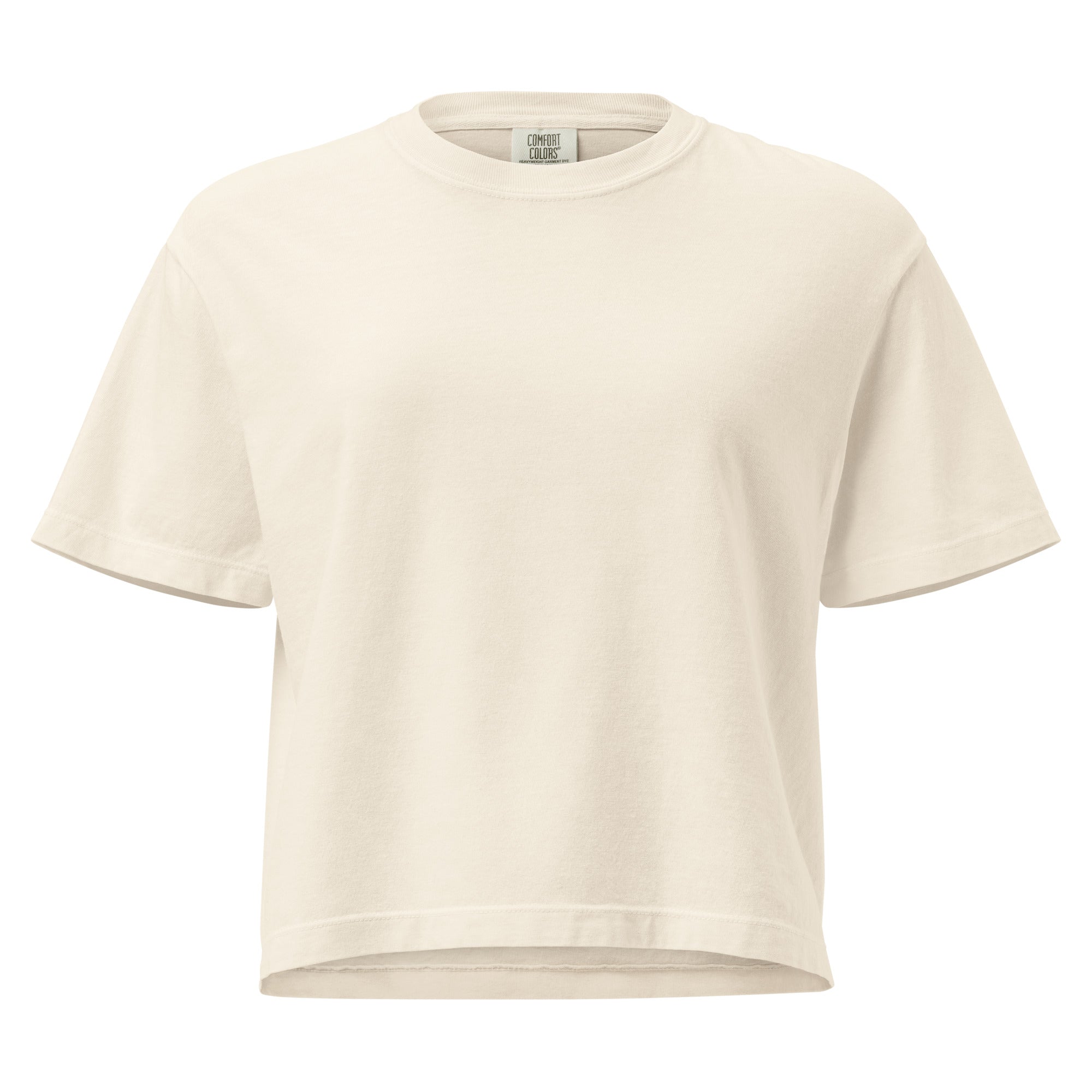 T-shirt boxy femme beige - Live in Paris - 5